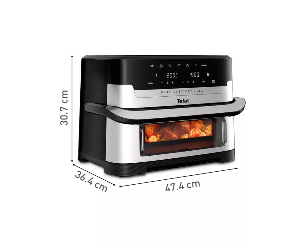 Уред за здравословно готвене Tefal EY922DE0 Easy Fry DUAL FLEX 3