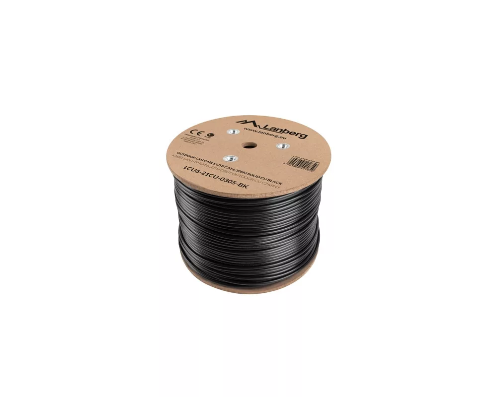 Кабел Lanberg LAN cable CAT.6 UTP 305m solid outdoor CU 3