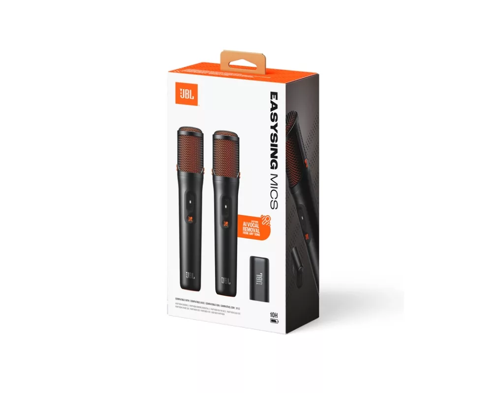 Микрофон JBL EASYSING MICS Two wireless AI-powered microphones with real-time vocal removal 6