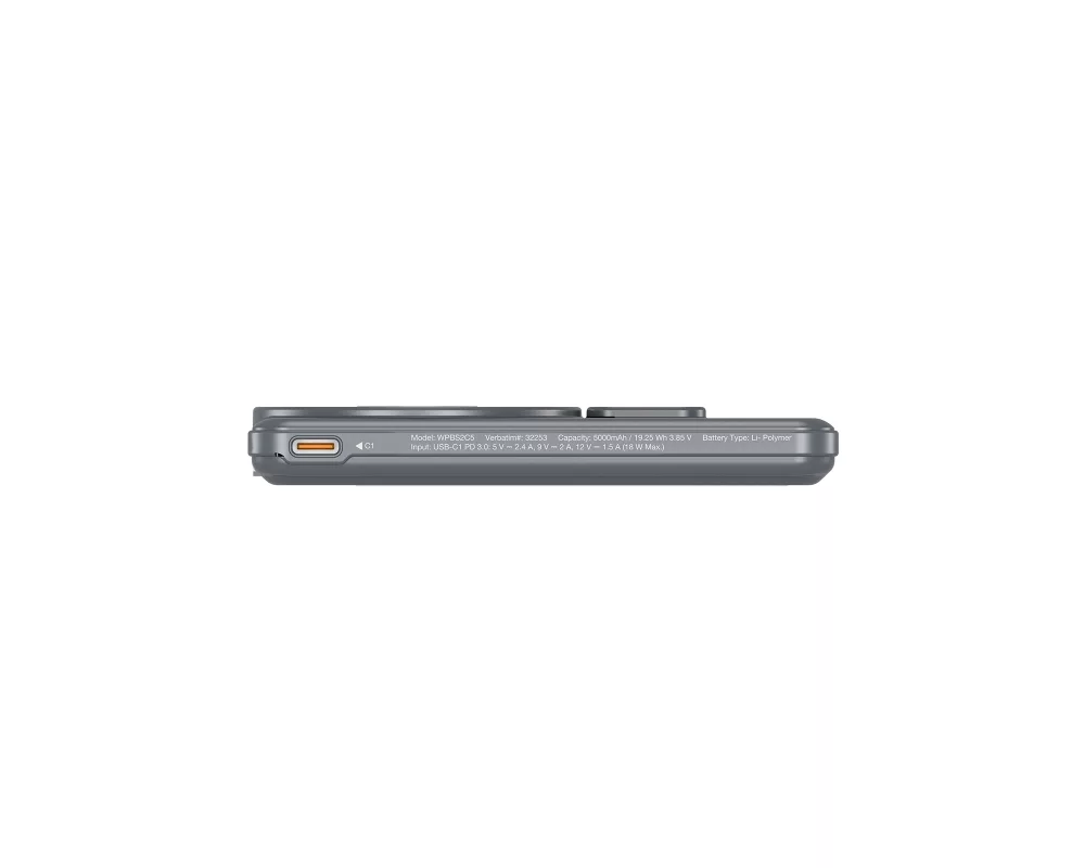 Външна батерия Verbatim Charge 'n' Go 2C Power Bank Magnetic Wireless 5000mAh with 2 USB-C Cables & Stand Grey 4