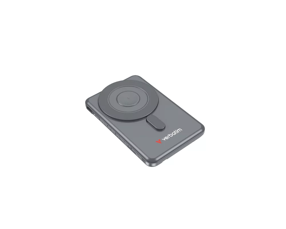 Външна батерия Verbatim Charge 'n' Go 2C Power Bank Magnetic Wireless 5000mAh with 2 USB-C Cables & Stand Grey 6