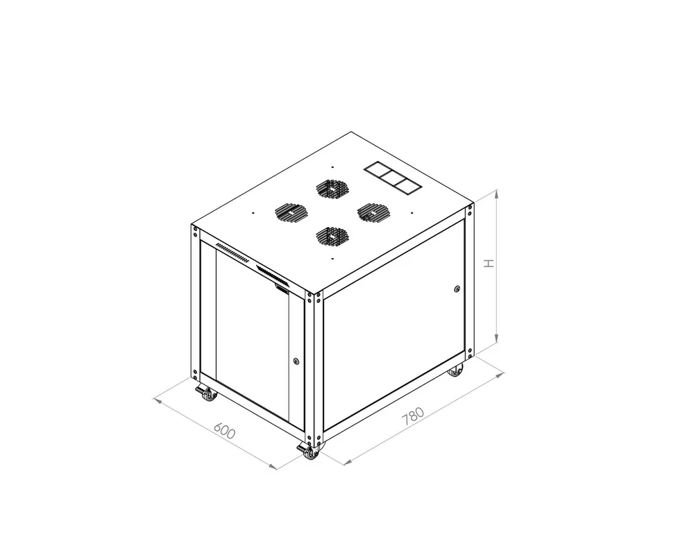 Сървърен шкаф Formrack 19" Free standing rack 42U 600/800mm 2