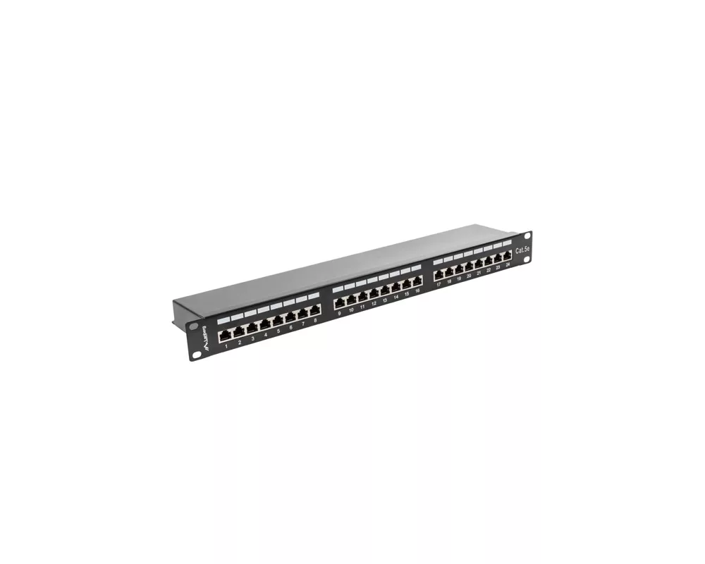Аксесоар за сървърни и комуникационни шкафове Lanberg patch panel 24 port 1U CAT.5E shielded 2