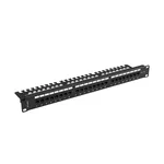 Аксесоар за сървърни и комуникационни шкафове Lanberg patch panel 24 port 1U 19" CAT.5e utp with cable organizer black 5