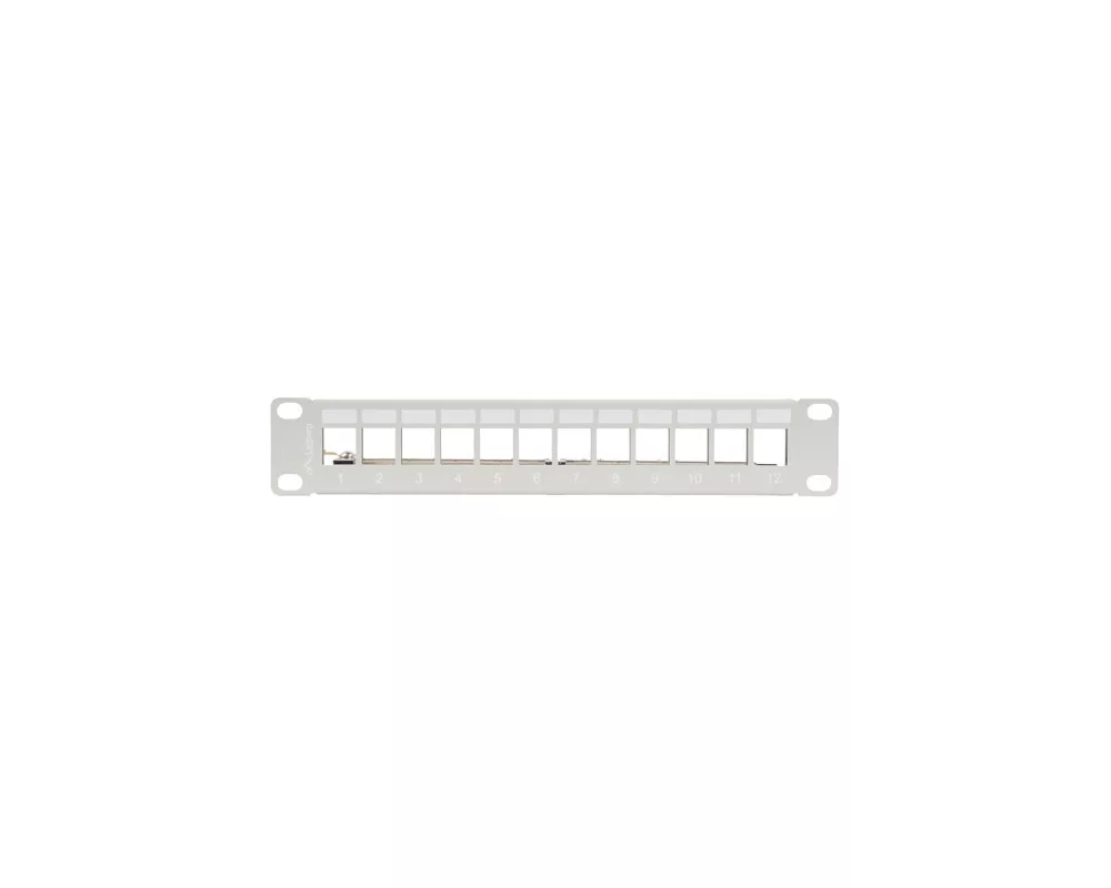 Аксесоар за сървърни и комуникационни шкафове Lanberg patch panel blank 12 port 1U 10" ftp for keystone modules grey v2 4