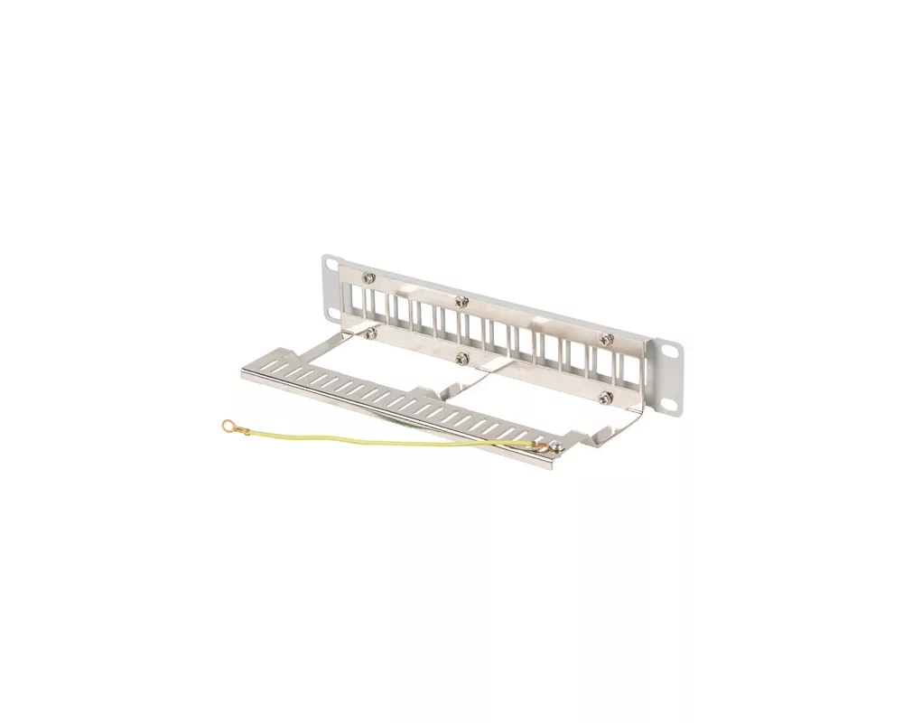 Аксесоар за сървърни и комуникационни шкафове Lanberg patch panel blank 12 port 1U 10" ftp for keystone modules grey v2 5