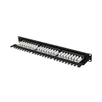 Аксесоар за сървърни и комуникационни шкафове Lanberg patch panel 24 port 1U 19" CAT.6a utp with cable organizer black 4