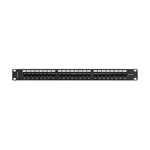 Аксесоар за сървърни и комуникационни шкафове Lanberg patch panel 24 port 1U 19" CAT.6a utp with cable organizer black 5