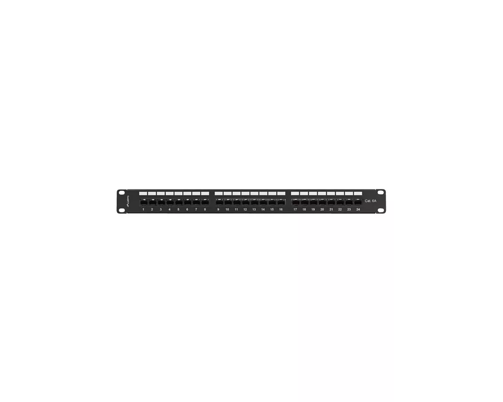 Аксесоар за сървърни и комуникационни шкафове Lanberg patch panel 24 port 1U 19" CAT.6a utp with cable organizer black 5