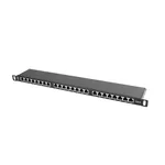 <span>Аксесоар за сървърни и комуникационни шкафове</span> Lanberg patch panel 24 port 0.5U CAT.6 shielded <span class='catalog-num-in-name'>PPS6-0024-B</span> - 