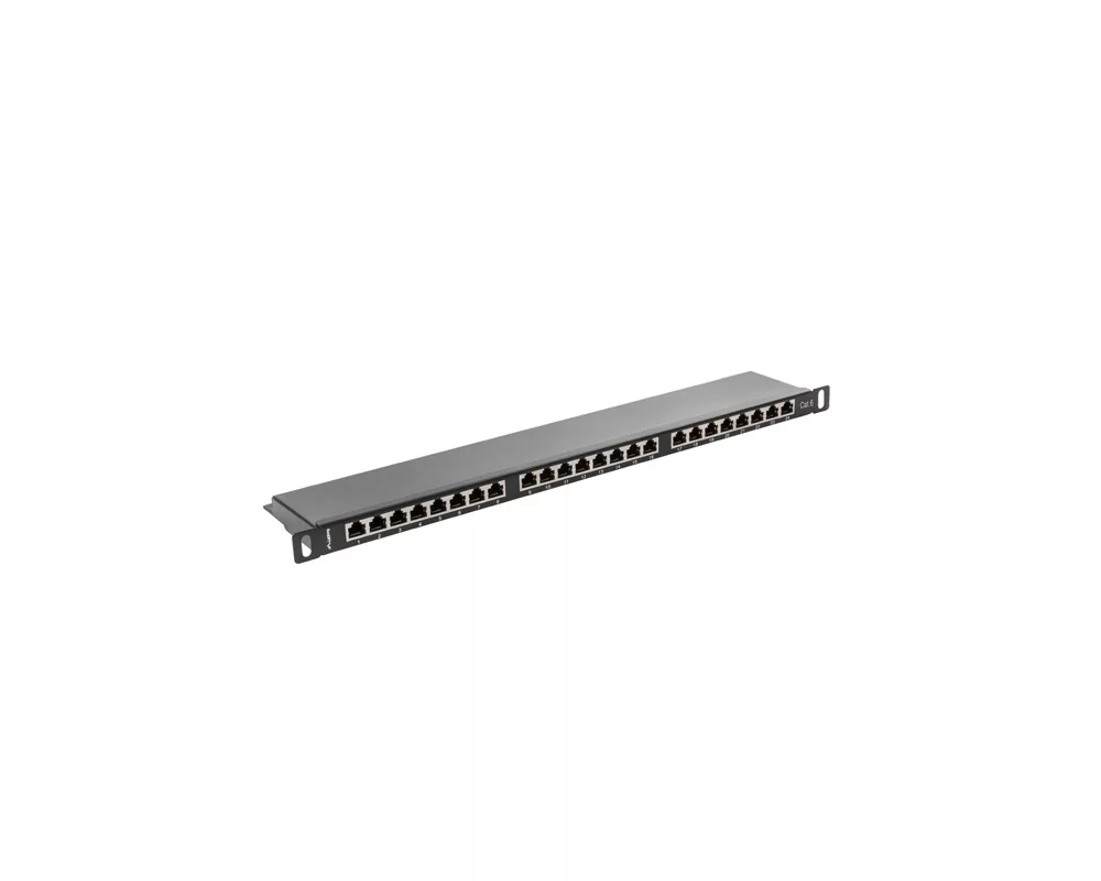 Аксесоар за сървърни и комуникационни шкафове Lanberg patch panel 24 port 0.5U CAT.6 shielded 2