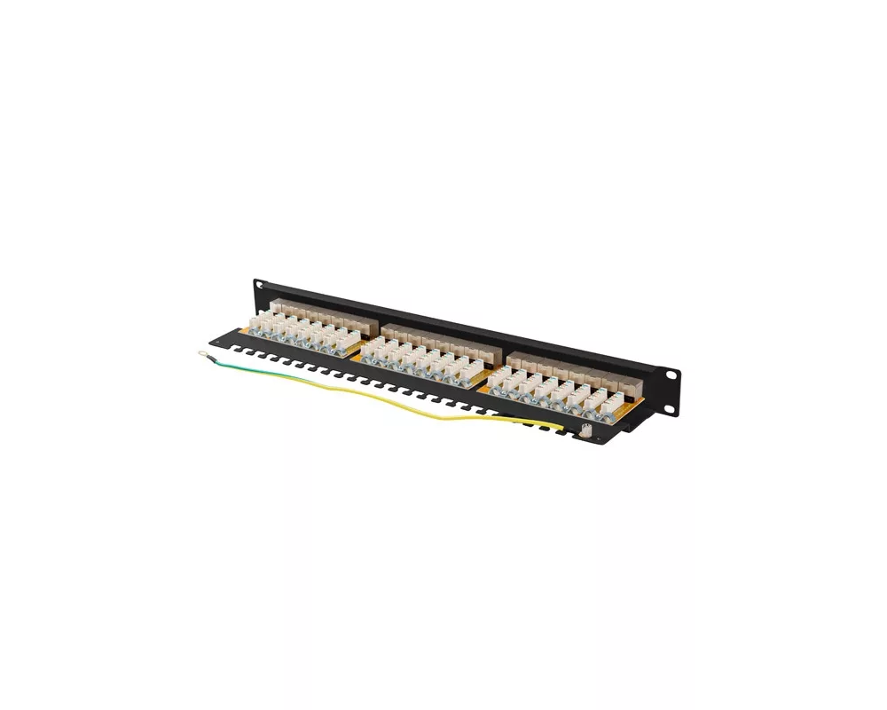 Аксесоар за сървърни и комуникационни шкафове Lanberg patch panel 24 port 1U 19" CAT.6a ftp with cable organizer shielded black 5