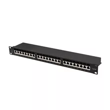  Lanberg patch panel 24 port 1U 19" CAT.6a ftp with cable organizer shielded black 902573 PPSA-1024-B на топ цена - PIC.bg