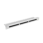 Аксесоар за сървърни и комуникационни шкафове Lanberg patch panel 24 port 1U 19" CAT.5e utp with cable organizer grey 2