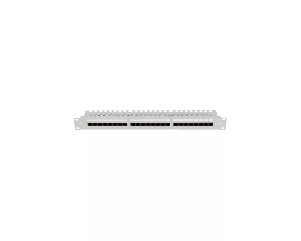 Аксесоар за сървърни и комуникационни шкафове Lanberg patch panel 24 port 1U 19" CAT.5e utp with cable organizer grey 4