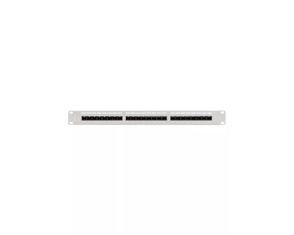 Аксесоар за сървърни и комуникационни шкафове Lanberg patch panel 24 port 1U 19" CAT.5e utp with cable organizer grey 3