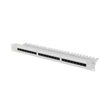  Lanberg patch panel 24 port 1U 19" CAT.6a utp with cable organizer grey 902579 PPUA-1124-S на топ цена - PIC.bg