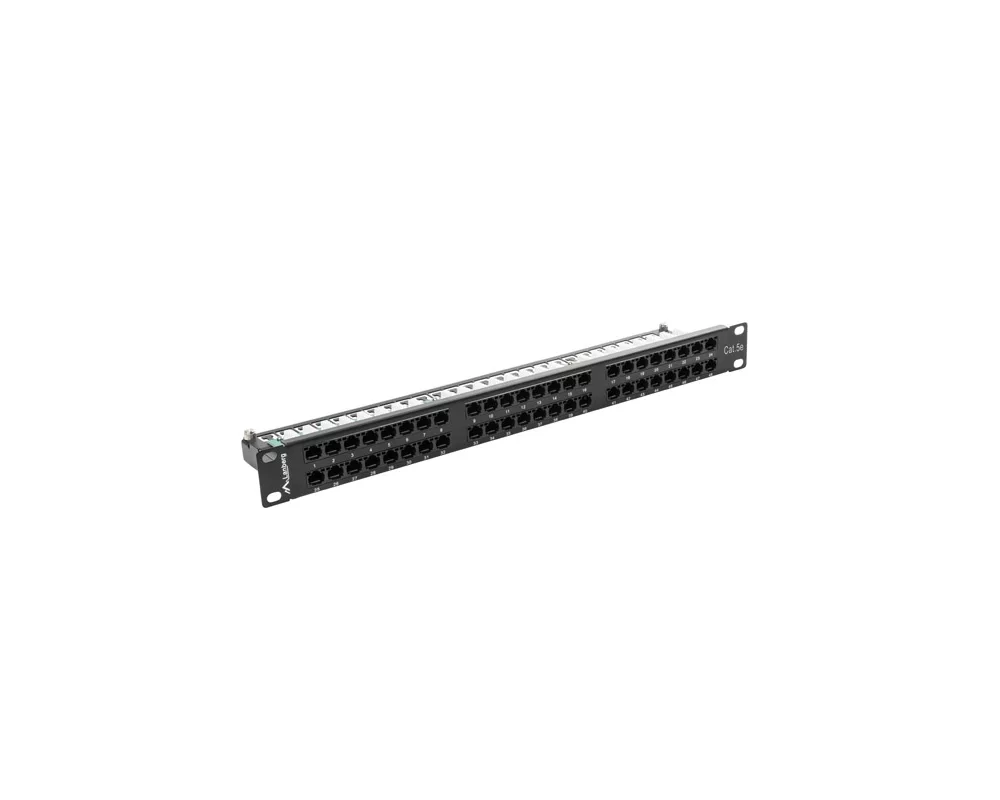 Аксесоар за сървърни и комуникационни шкафове Lanberg patch panel 48 port 1U CAT.5E 2