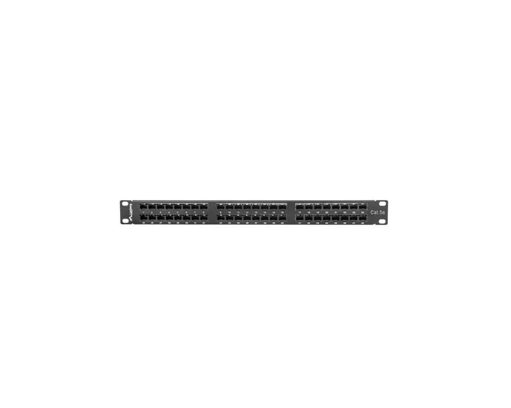 Аксесоар за сървърни и комуникационни шкафове Lanberg patch panel 48 port 1U CAT.5E 4