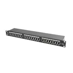 <span>Аксесоар за сървърни и комуникационни шкафове</span> Lanberg patch panel 24 port 1U CAT.6 shielded <span class='catalog-num-in-name'>PPS6-1024-B</span> - 