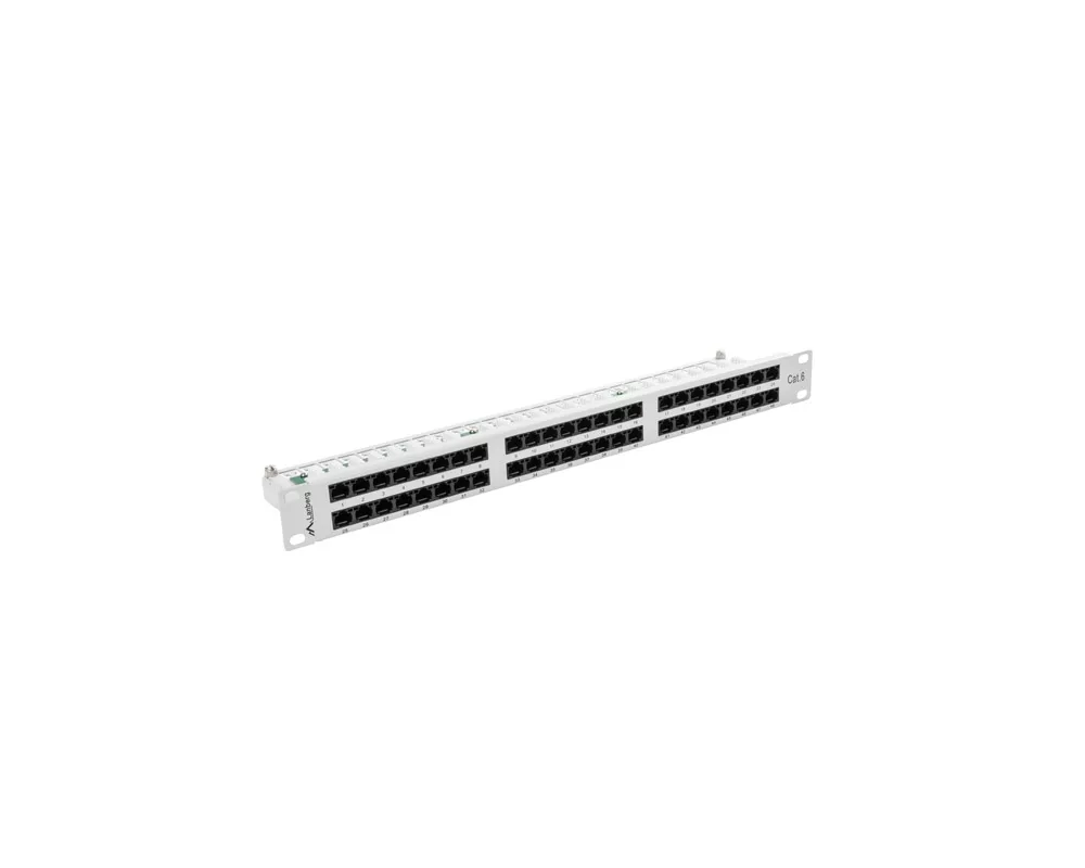 Аксесоар за сървърни и комуникационни шкафове Lanberg patch panel 48 port 1U CAT.6 2