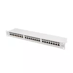 <span>Аксесоар за сървърни и комуникационни шкафове</span> Lanberg patch panel 24 port 1U 19" CAT.6a ftp with cable organizer shielded grey <span class='catalog-num-in-name'>PPSA-1024-S</span> - 