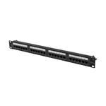 <span>Аксесоар за сървърни и комуникационни шкафове</span> Lanberg patch panel 24 port 1U 19" CAT.6a utp black <span class='catalog-num-in-name'>PPUA-1024-B</span> - 
