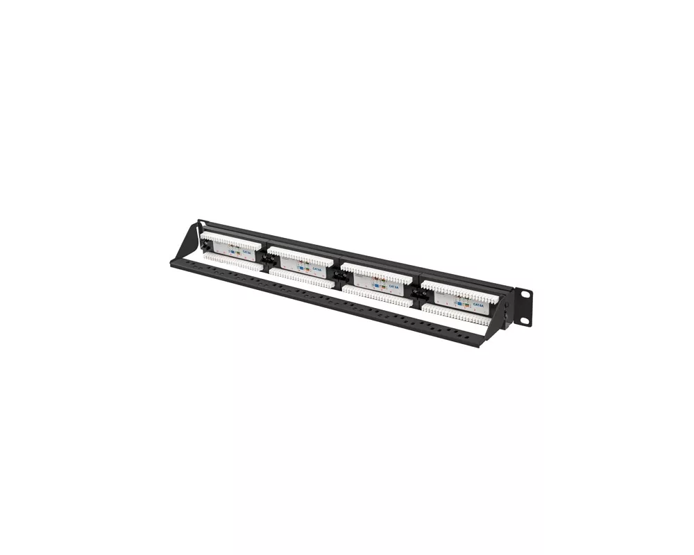 Аксесоар за сървърни и комуникационни шкафове Lanberg patch panel 24 port 1U 19" CAT.6a utp black 3