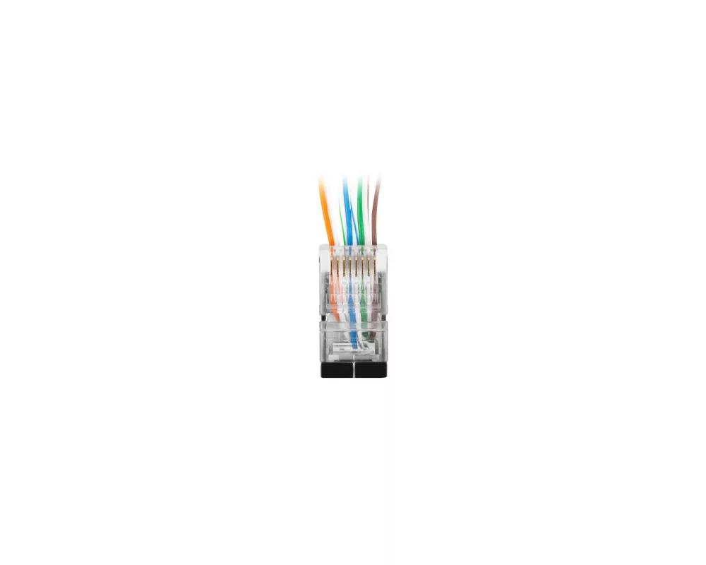 Аксесоар за сървърни и комуникационни шкафове Lanberg RJ-45 FTP CAT.5e plug 8P8C Pass Throug Type (100 pcs) 3