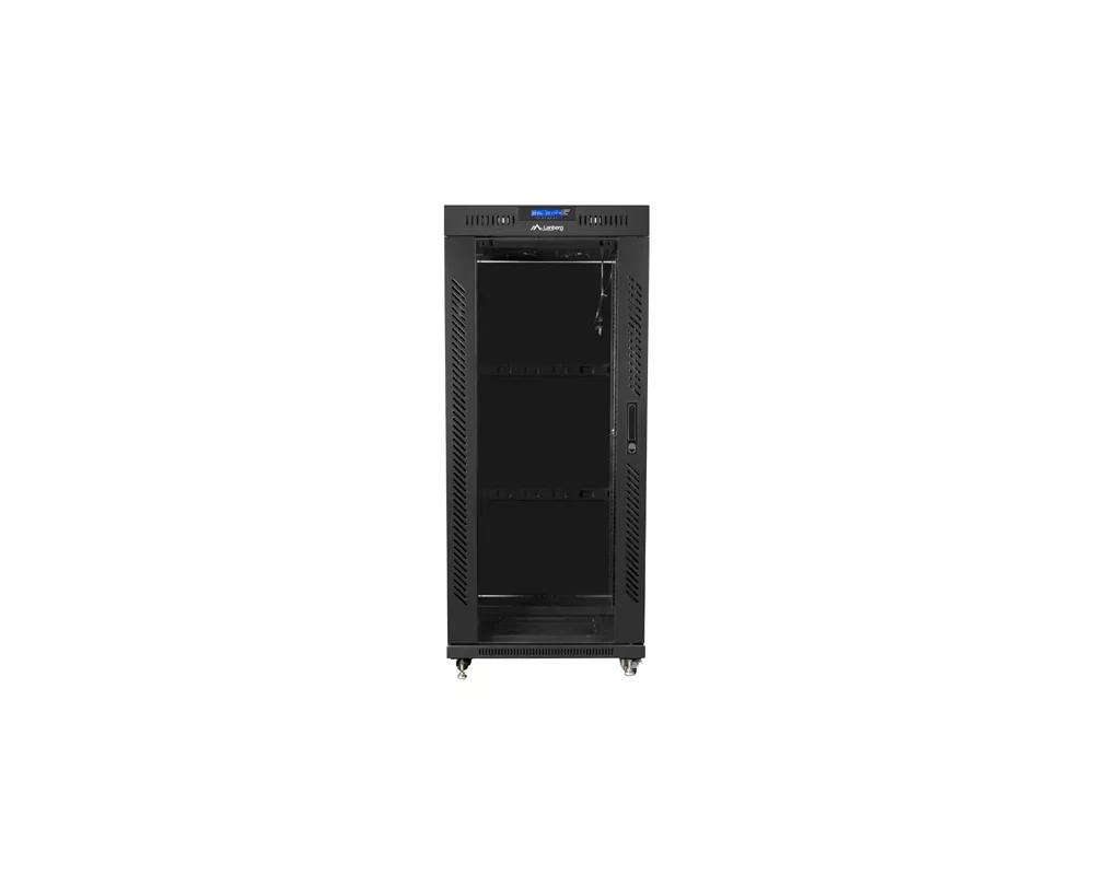 Сървърен шкаф Lanberg rack cabinet 19" free-standing 27U / 600x800 self-assembly flat pack with glass door LCD 5