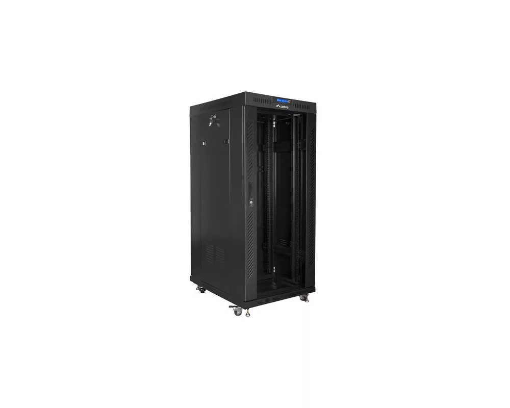 Сървърен шкаф Lanberg rack cabinet 19" free-standing 27U / 600x800 self-assembly flat pack with glass door LCD 3