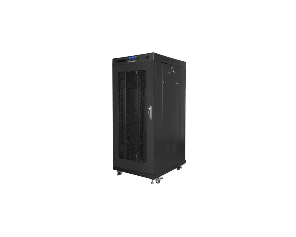 Сървърен шкаф Lanberg rack cabinet 19" free-standing 27U / 600x800 self-assembly flat pack with mesh door LCD 3