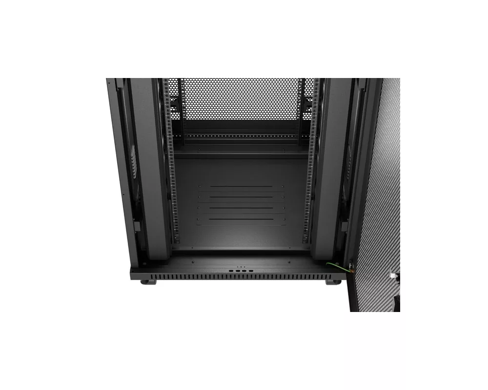 Сървърен шкаф Lanberg rack cabinet 19" free-standing 47U/800X800 (FLAT PACK) with mesh door LCD black 7