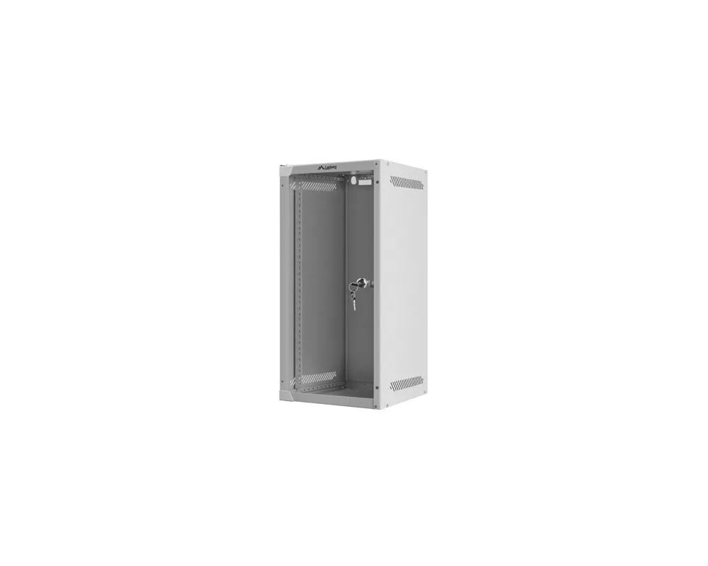 Сървърен шкаф Lanberg rack cabinet 10" wall-mount 12U/280x310 for self-assembly with glass door grey (flat pack) 3