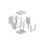 Сървърен шкаф Lanberg rack cabinet 10" wall-mount 4U/300x300 (flat pack) with glass door grey 3