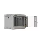 Сървърен шкаф Lanberg rack cabinet 10" wall-mount 4U/300x300 (flat pack) with glass door grey 10