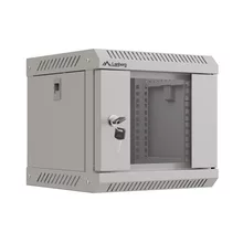  Lanberg rack cabinet 10" wall-mount 4U/300x300 (flat pack) with glass door grey 902759 WF11-3304-10S на топ цена - PIC.bg