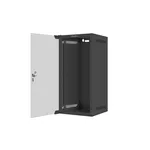 Сървърен шкаф Lanberg rack cabinet 10" wall-mount 12U/280x310 (flat pack) with glass door black 5