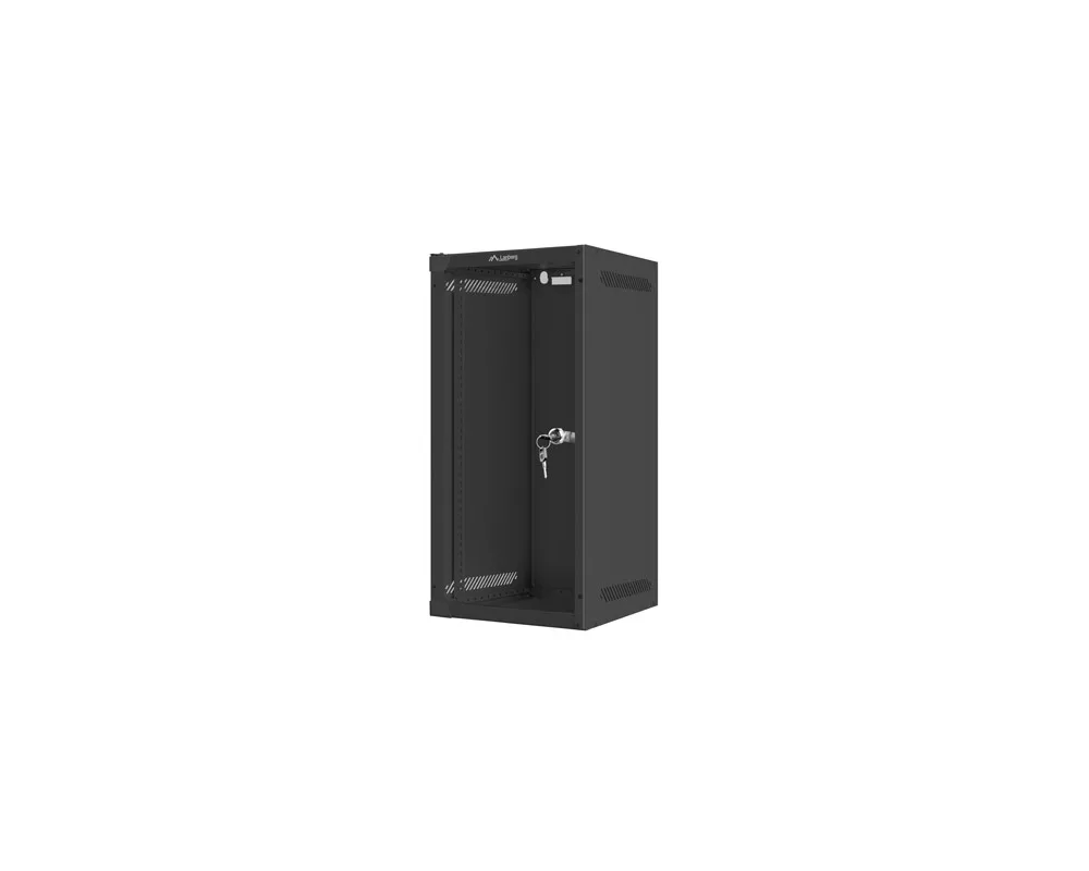 Сървърен шкаф Lanberg rack cabinet 10" wall-mount 12U/280x310 (flat pack) with glass door black 4