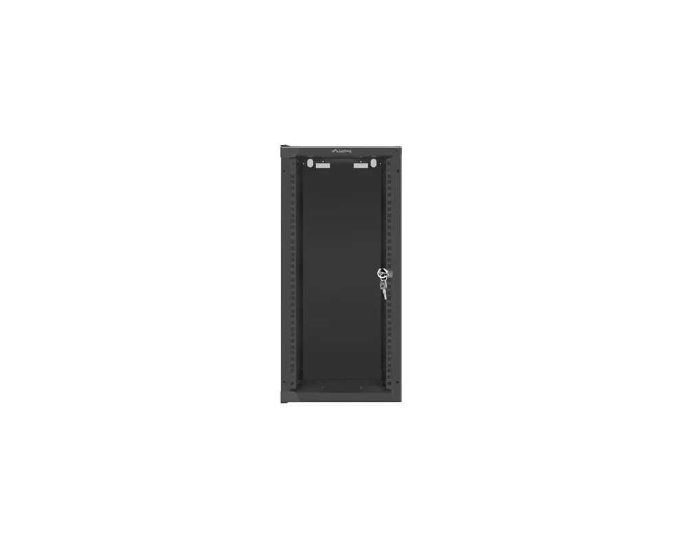 Сървърен шкаф Lanberg rack cabinet 10" wall-mount 12U/280x310 (flat pack) with glass door black 3