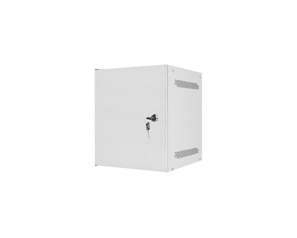 Сървърен шкаф Lanberg rack cabinet 10" wall-mount 6U/280x310 for self-assembly with metal door grey (flat pack) 4