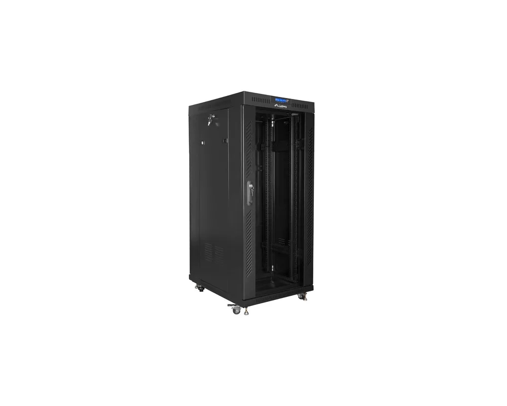 Сървърен шкаф Lanberg rack cabinet 19" free-standing 27U/800x1200 (flat pack) with glass door lcd 4