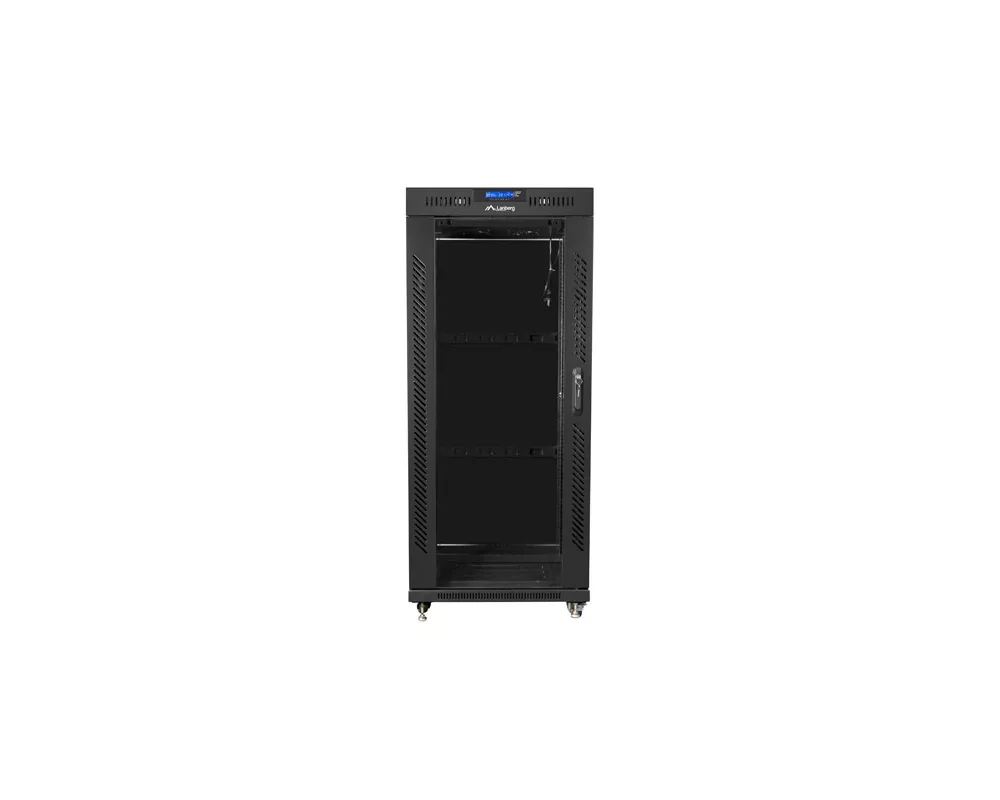 Сървърен шкаф Lanberg rack cabinet 19" free-standing 27U/800x1200 (flat pack) with glass door lcd 3