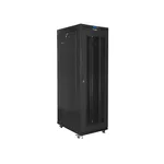 Сървърен шкаф Lanberg rack cabinet 19" free-standing 27U/800x1000 (flat pack) with glass door lcd black v2 3