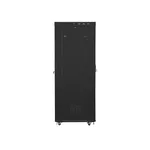 Сървърен шкаф Lanberg rack cabinet 19" free-standing 27U/800x1000 (flat pack) with glass door lcd black v2 5