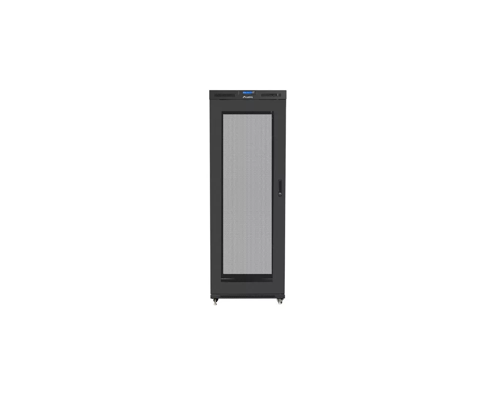 Сървърен шкаф Lanberg rack cabinet 19" free-standing 27U/800x1000 (flat pack) with glass door lcd black v2 4