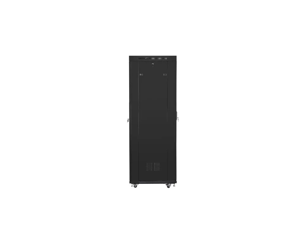 Сървърен шкаф Lanberg rack cabinet 19" free-standing 42U/600x800 (flat pack) with glass door lcd black v2 4