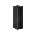 Сървърен шкаф Lanberg rack cabinet 19" free-standing 42U/600x800 (flat pack) with glass door lcd black v2 2
