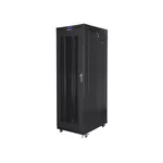 <span>Сървърен шкаф</span> Lanberg rack cabinet 19" free-standing 27U/800x1200 (flat pack) with mesh door lcd black <span class='catalog-num-in-name'>FF01-8227-23BL</span> - 