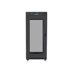 Сървърен шкаф Lanberg rack cabinet 19" free-standing 27U/600x600 (flat pack) with mesh door lcd black v2 4